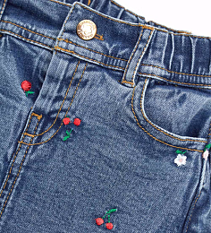 Юбка с вышивкой вишни и цветов от бренда Original Marines