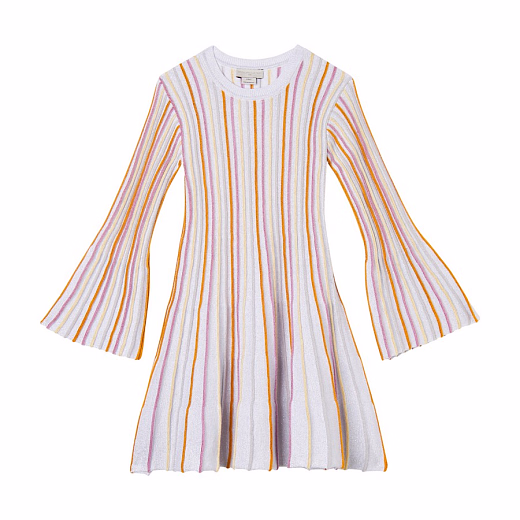 Платье Silver Multicolored Stripes от бренда Stella McCartney kids