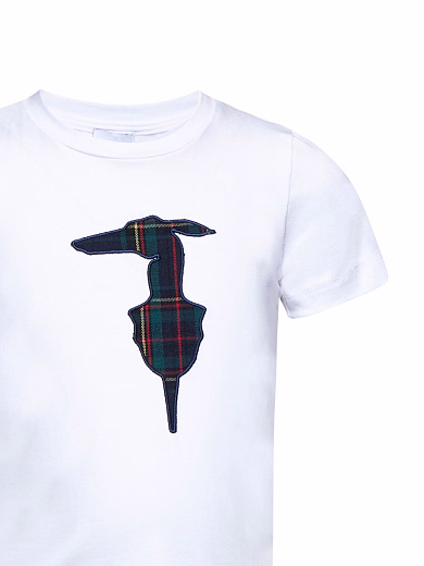 Футболка Checkered Logo от бренда Trussardi Белый