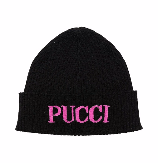 Шапка Black Logo Orchidee от бренда Emilio Pucci