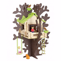 Конструктор из дерева Домик на дереве от бренда Jeujura