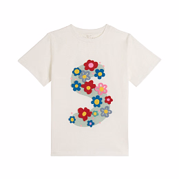 Футболка Floral S Graphic от бренда Stella McCartney kids Молочный