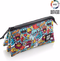 Пенал с тремя отделениями Монстрики от бренда MiquelRius