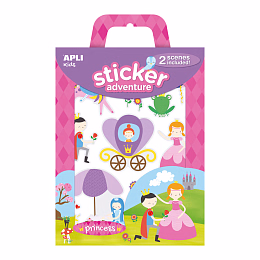 Многоразовые наклейки "Принцессы" + постеры от бренда Apli Kids