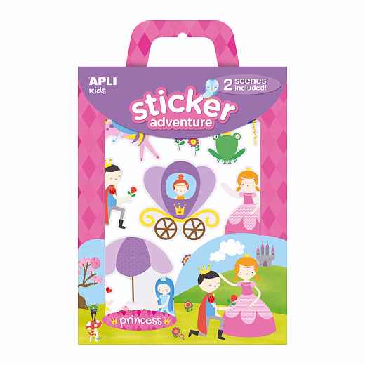 Многоразовые наклейки "Принцессы" + постеры от бренда Apli Kids