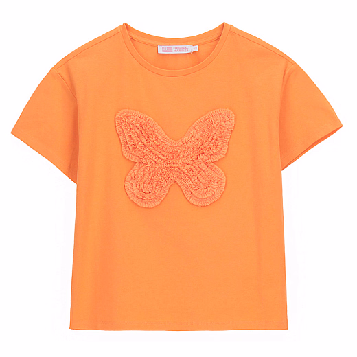 Футболка оранжевого цвета с бабочкой от бренда Original Marines Оранжевый