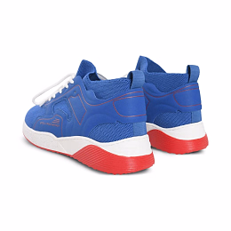 Кроссовки синие с бело-красной подошвой от бренда Stella McCartney kids