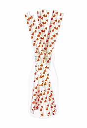 Трубочки Красные сердца 10 шт от бренда Tim & Puce Factory