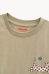 Футболка Dots Dog от бренда CHOOCHOO Хаки