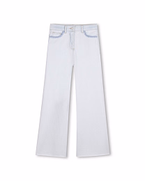 Джинсы с окантовкой на карманах от бренда Billieblush