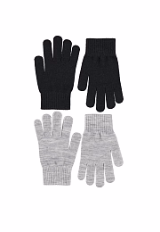 Перчатки 2 пары Kiddy Wool Grey Melange от бренда MOLO