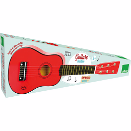 Гитара красного цвета от бренда Vilac