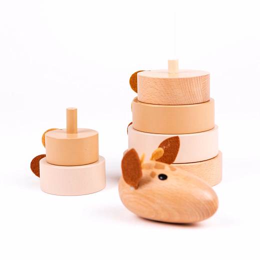 Пирамидка Жираф Леони от бренда Egmont Toys