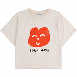 Футболка Joyful Face от бренда Bobo Choses Молочный