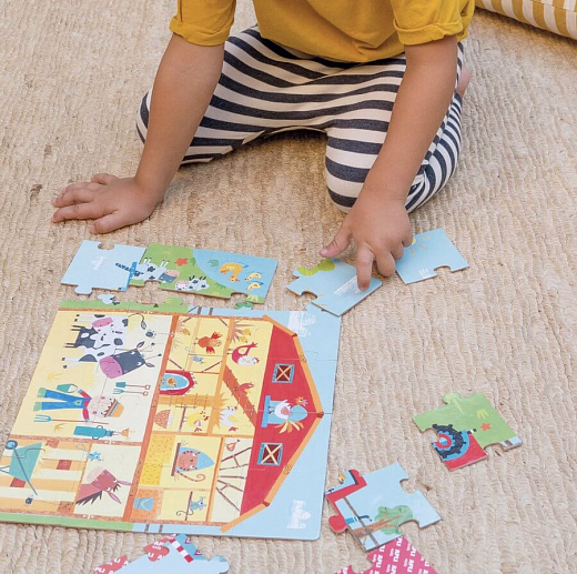 Пазлы «Ферма» от бренда Apli Kids