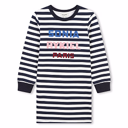 Платье в темно-синюю полоску от бренда SONIA RYKIEL