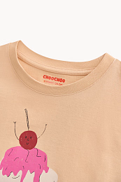 Футболка Ice Cream Park от бренда CHOOCHOO Бежевый