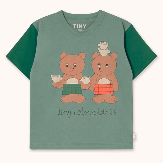 Футболка TINY TEA ROOM от бренда Tinycottons Зеленый