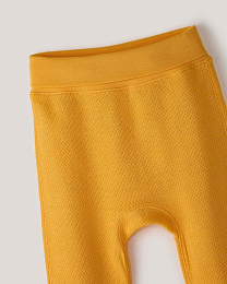Набор штанов из фактурной ткани горчичного и бежевого цвета от бренда Anna Leon