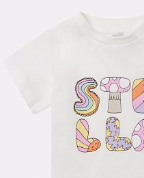 Футболка Milk Woodland Lettering от бренда Stella McCartney kids Молочный
