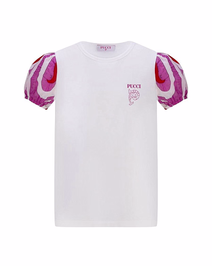 Футболка Multicolored Waves от бренда Emilio Pucci Молочный