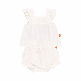 Блуза с рюшами и блумеры от бренда Boboli