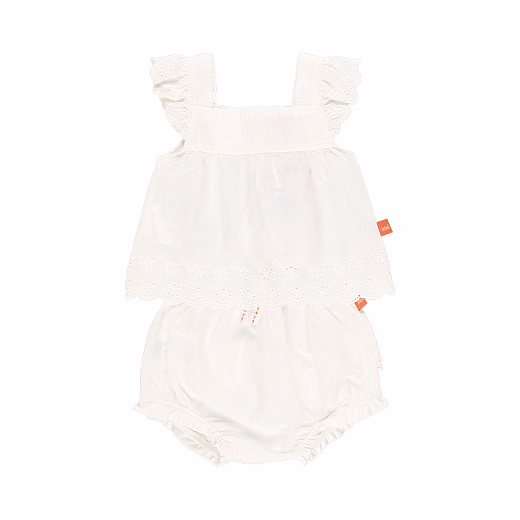 Блуза с рюшами и блумеры от бренда Boboli