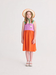 Сарафан Pixel Daisy color block от бренда Bobo Choses