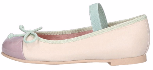 Балетки с фиолетовой деталью от бренда PRETTY BALLERINAS