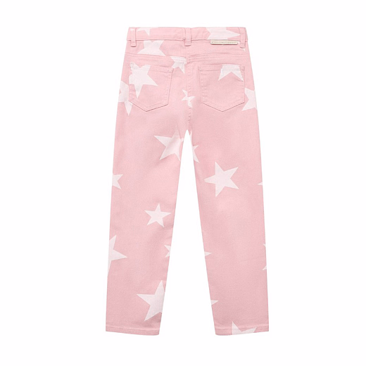 Джинсы розовые со звездами от бренда Stella McCartney kids