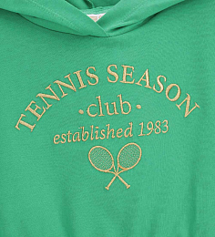 Футболка-кроп зеленая с капюшоном от бренда Original Marines Зеленый