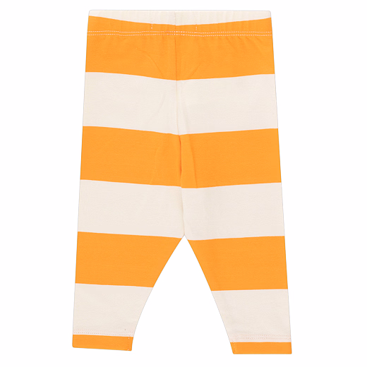 Легинсы в бело-оранжевую полоску от бренда Tinycottons