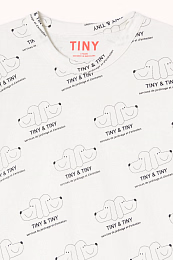 Футболка с принтом собак от бренда Tinycottons Белый
