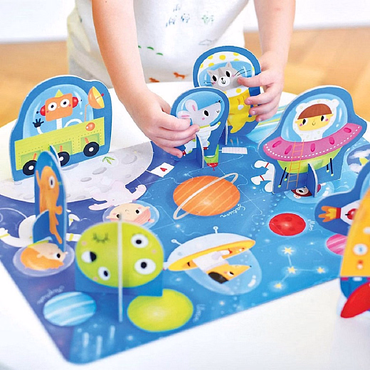 Пазл с фигурами Космос от бренда Banana Panda