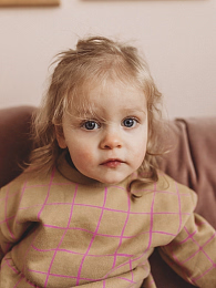 Свитшот с баской в клетку от бренда Sproet & Sprout