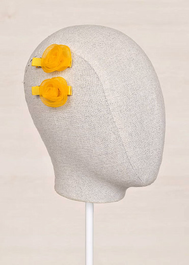 Заколка для волос с цветком желтая 2 шт. от бренда Abel and Lula