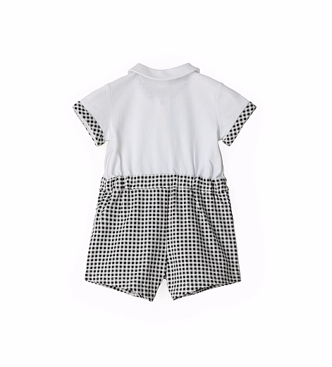 Ромпер с галстуком-бабочкой BRIGHT WHITE от бренда Original Marines