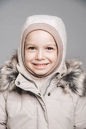 Шапка-шлем Owl beige от бренда Peppihat