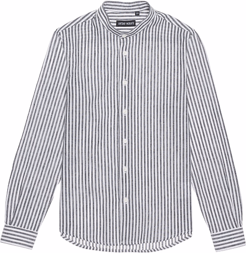Рубашка в полоску с воротничком-стойкой от бренда Antony Morato