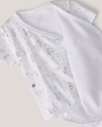 Набор боди кимоно 3 шт в розовом цвете и с принтом от бренда Anna Leon