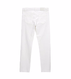 Джинсы белого цвета с бахромой от бренда Original Marines