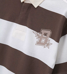 Поло каштановая полоска от бренда Original Marines