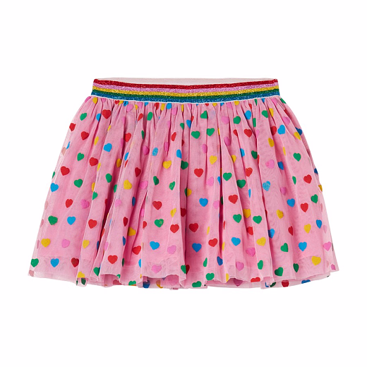 Юбка с разноцветными сердцами от бренда Stella McCartney kids
