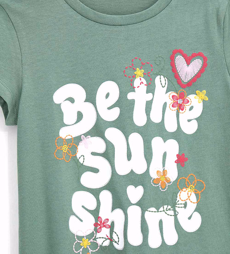 Футболка мятного цвета Be the Sun Shine от бренда Original Marines Зеленый