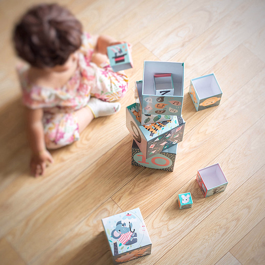 Кубики «Животные» 10 шт от бренда Vilac