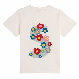 Футболка Floral S Graphic от бренда Stella McCartney kids Молочный