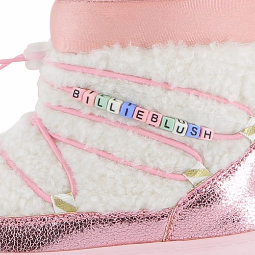 Сапоги с мехом и шнурками от бренда Billieblush