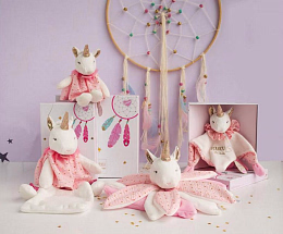 Игрушка Единорог – комфортер в подарочной коробке от бренда Doudou et Compagnie