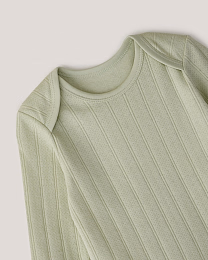 Комплект лонгслив и брюки из фактурной ткани Green от бренда Anna Leon