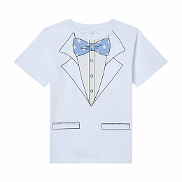 Футболка Tuxedo Graphic от бренда Stella McCartney kids Белый